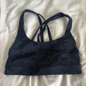 Lululemon - Black Camo Energy Bra, Medium Support